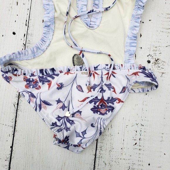 WILDFOX American Paisley Halter One-Piece Monokini Swimsuit Women's Size XS NEW - Picture 10 of 10